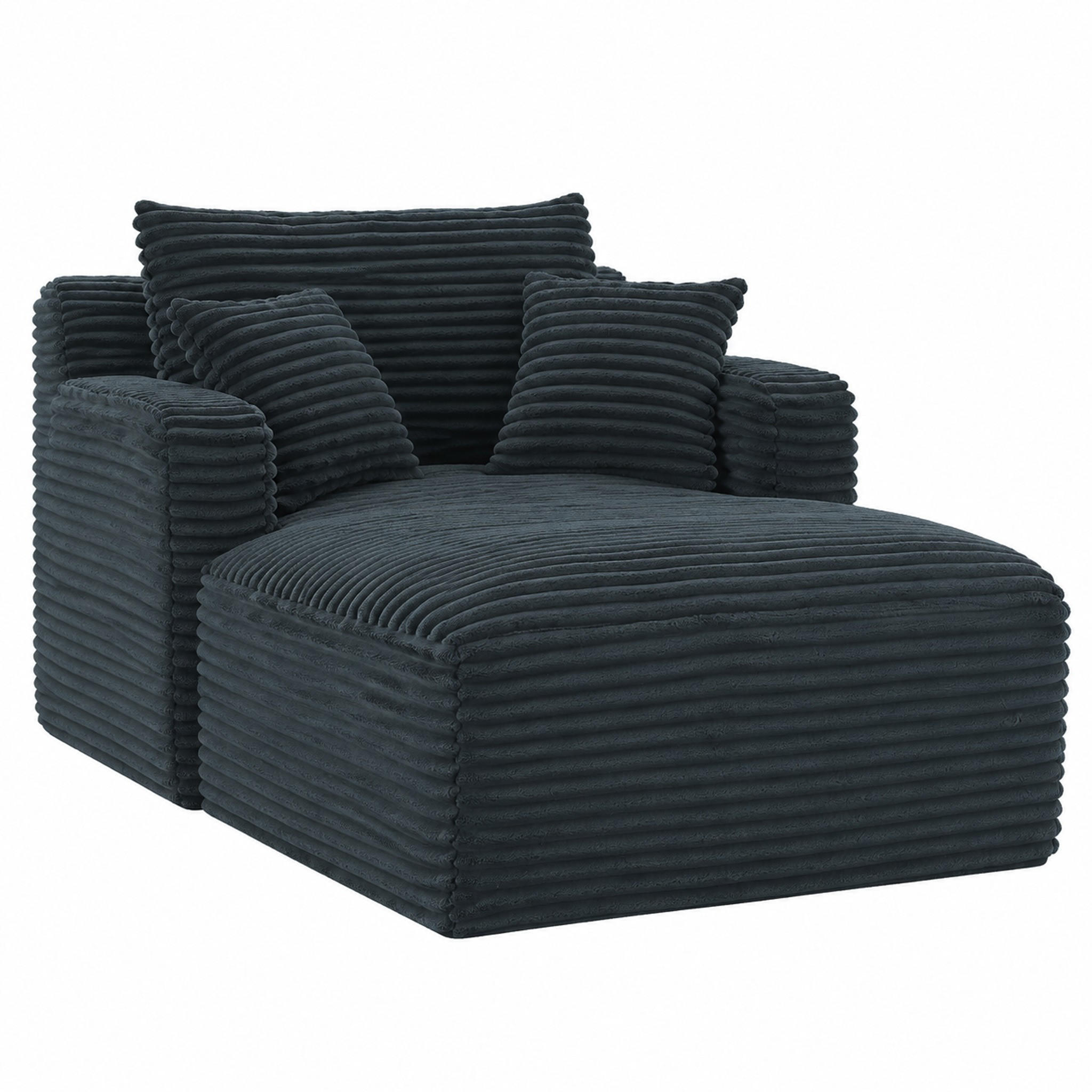 Meubliv Chaiselongue Dunkelgrau 100x82x166 cm