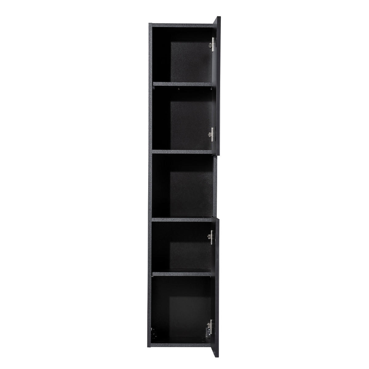 HÄNGESÄULE Riva Schwarz und Holz - Schwarz, Holzwerkstoff (30/140/25cm) - Petits-meubles