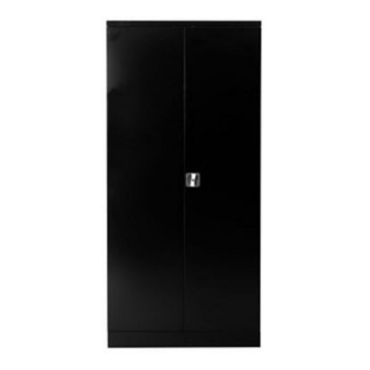 STAHLSCHRANK Bee mit 7 lackierten Fachböden 195x92x42 cm Korpusfarbe Schwarz Frontfarbe Schwarz - Schwarz, Metall (92/195/42cm)