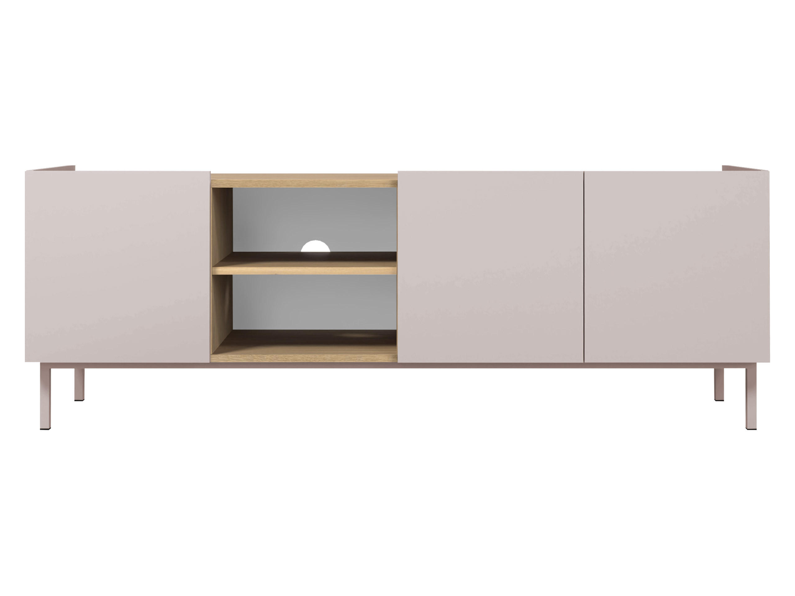 TV-SCHRANK System 77 - Kaschmir, Holzwerkstoff/Metall (153/55/44cm) - MIRJAN24