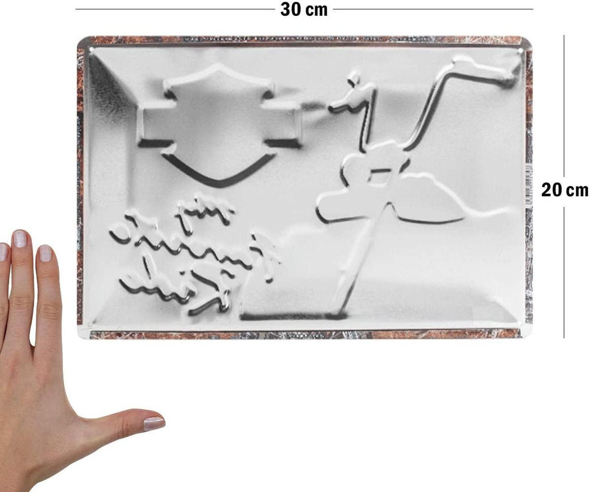 BLECHSCHILD 20/30 cm Harley-Davidson Favourite Ride - Multicolor, Metall (30/20/0.2cm) - Nostalgic-Art