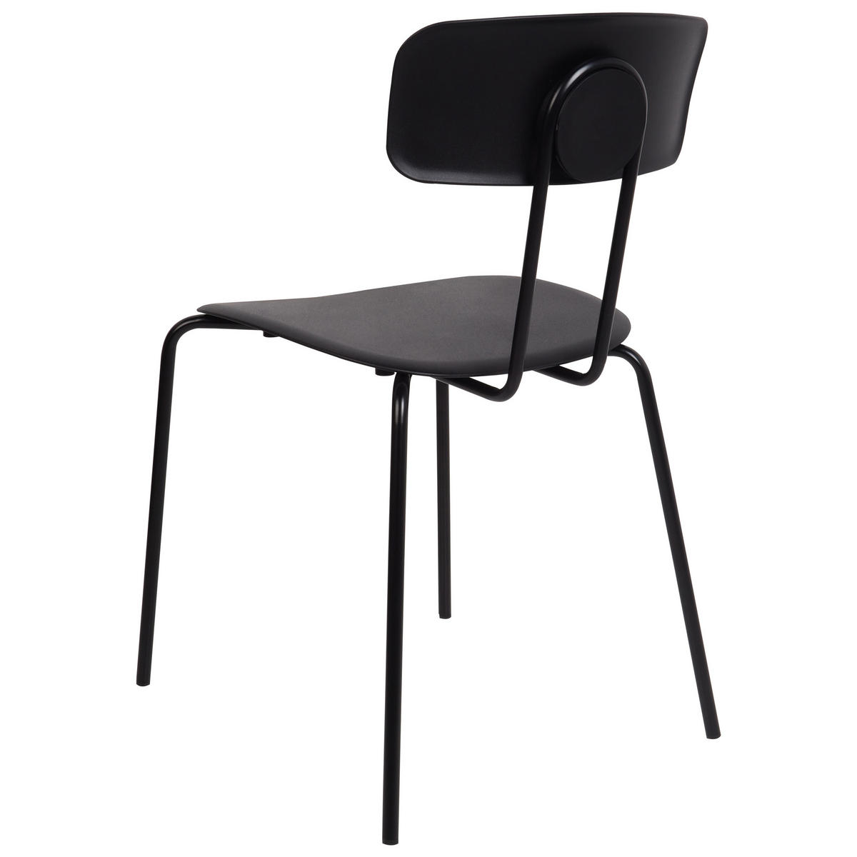 ESSZIMMERSTUHL 2er-Set Schwarz Sibley - Schwarz, Kunststoff (45/79/49cm) - Beliani