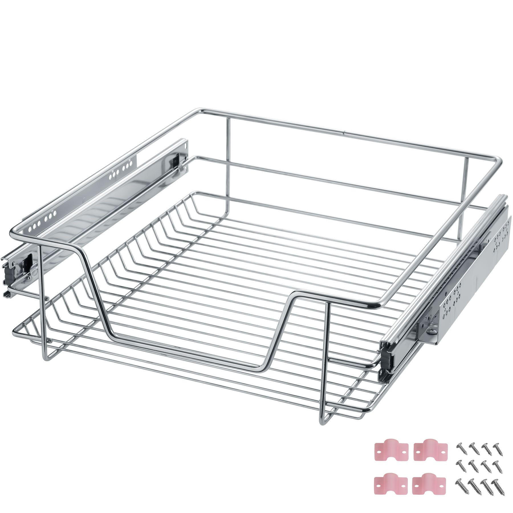 TELESKOPSCHUBLADE ,einfache Montage,grau - Grau, Metall (47/14/44cm) - tectake