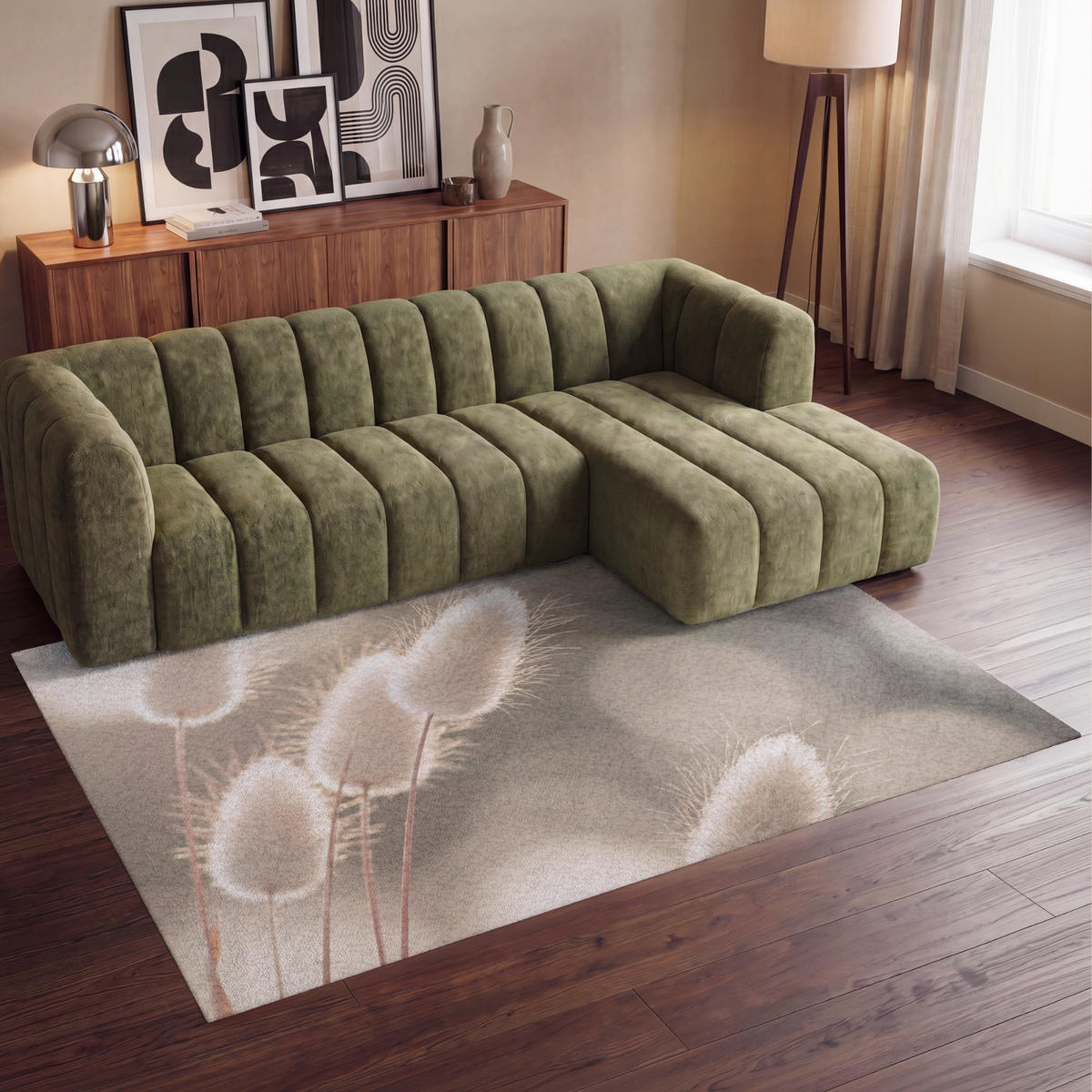 KOBERCE - Chvostoskok - Biely - Slnečné svetlo - 230x150 cm - béžová, textil/plast (230/0.4cm) - OnlyWow