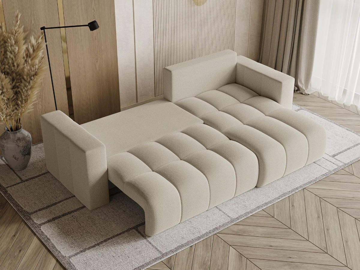 ECKSOFA Neva Beige - Beige, Holz/Textil (280/170cm) - Graingold