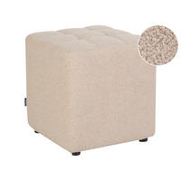 POUF Beige Kansas - Beige, Textil (38/39/38cm) - Beliani