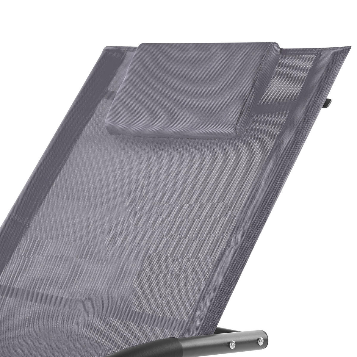 VRTNI LEŽALNIK gugalni temno siva Carano II - temno siva, kovina (60/90/155cm) - Beliani