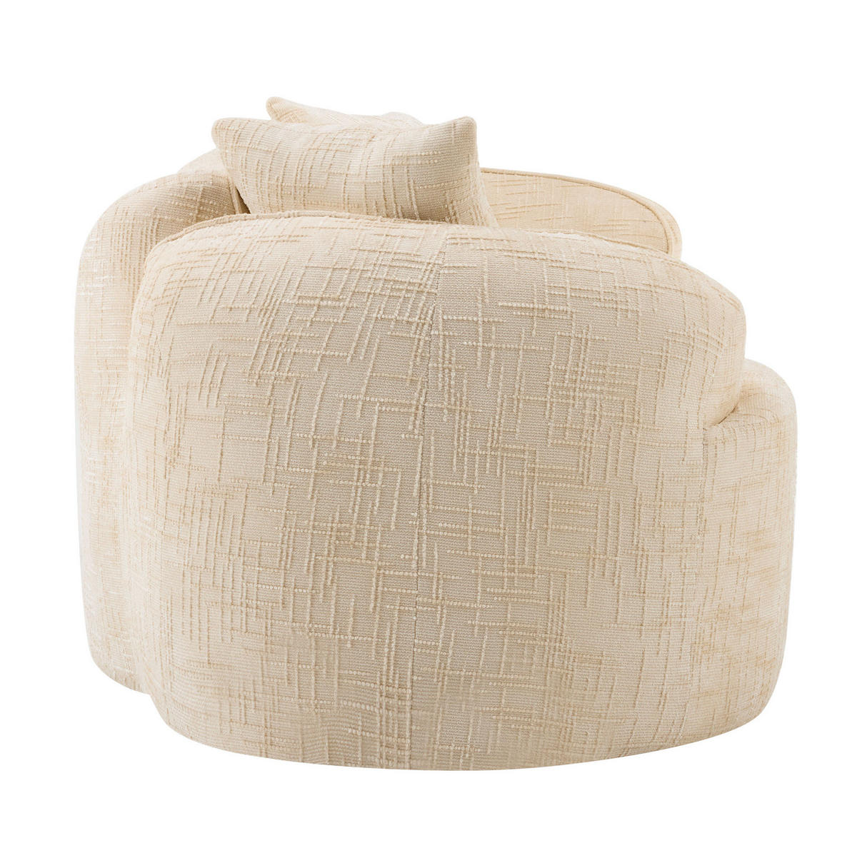 2-SITZER 170/87/65 cm beige aus Schaumstoff und Federkern mit 2 Kissen - Beige, Textil (87/65/170cm) - OKWISH