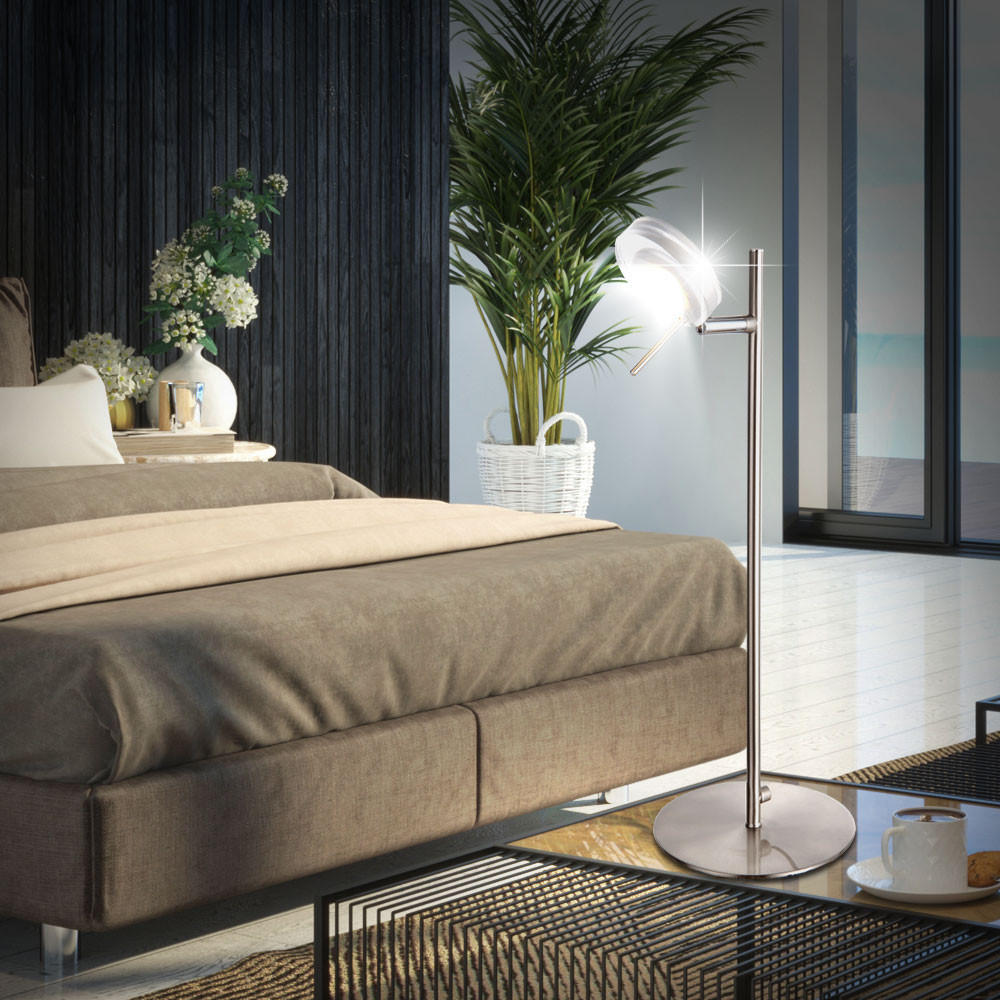 LED TISCHLEUCHTE SPACE Silber - Silberfarben, Metall (21/16/45cm) - Globo Lighting