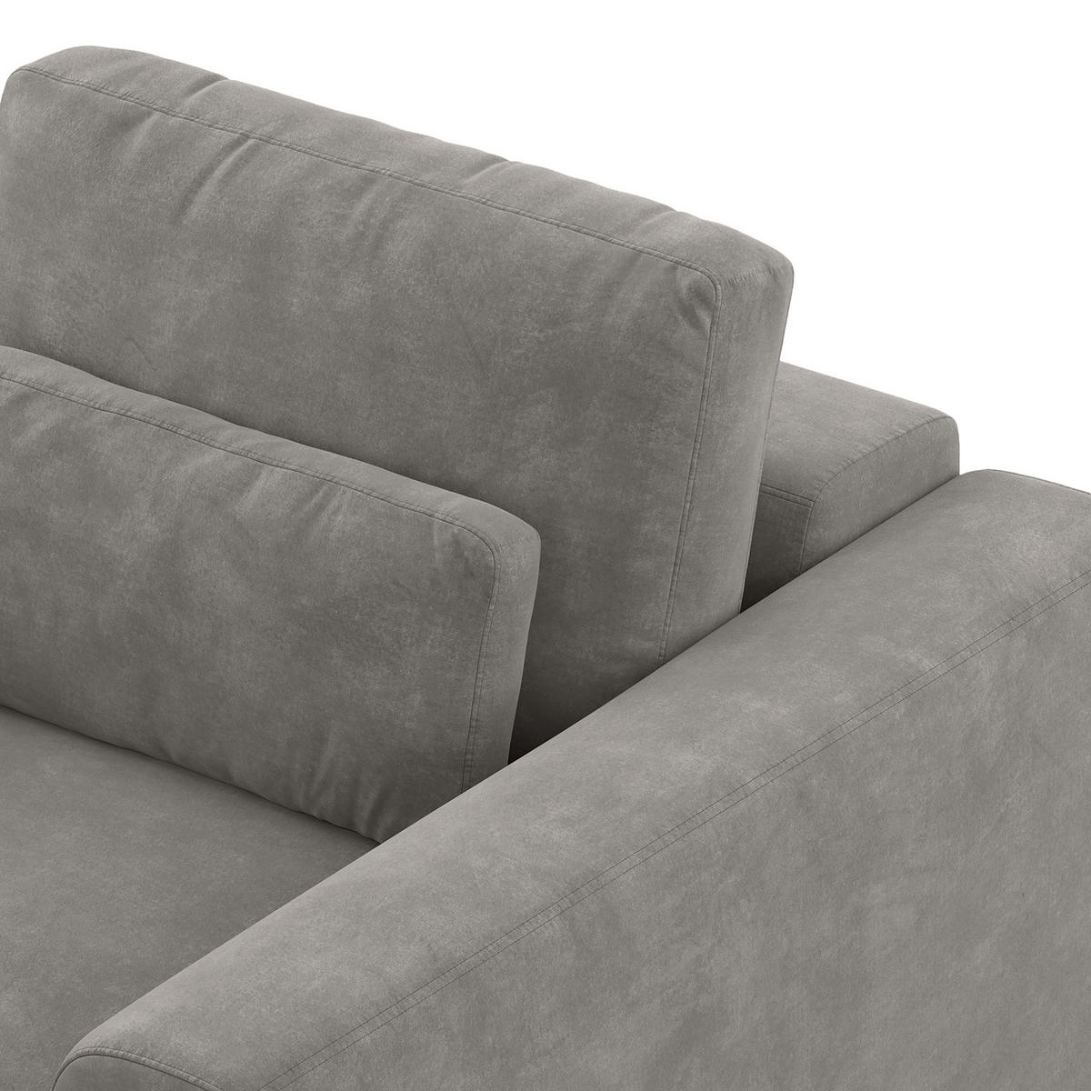 2-SITZER SOFA - Schwarz/Grau, Kunststoff/Textil (182/80/117cm) - home24