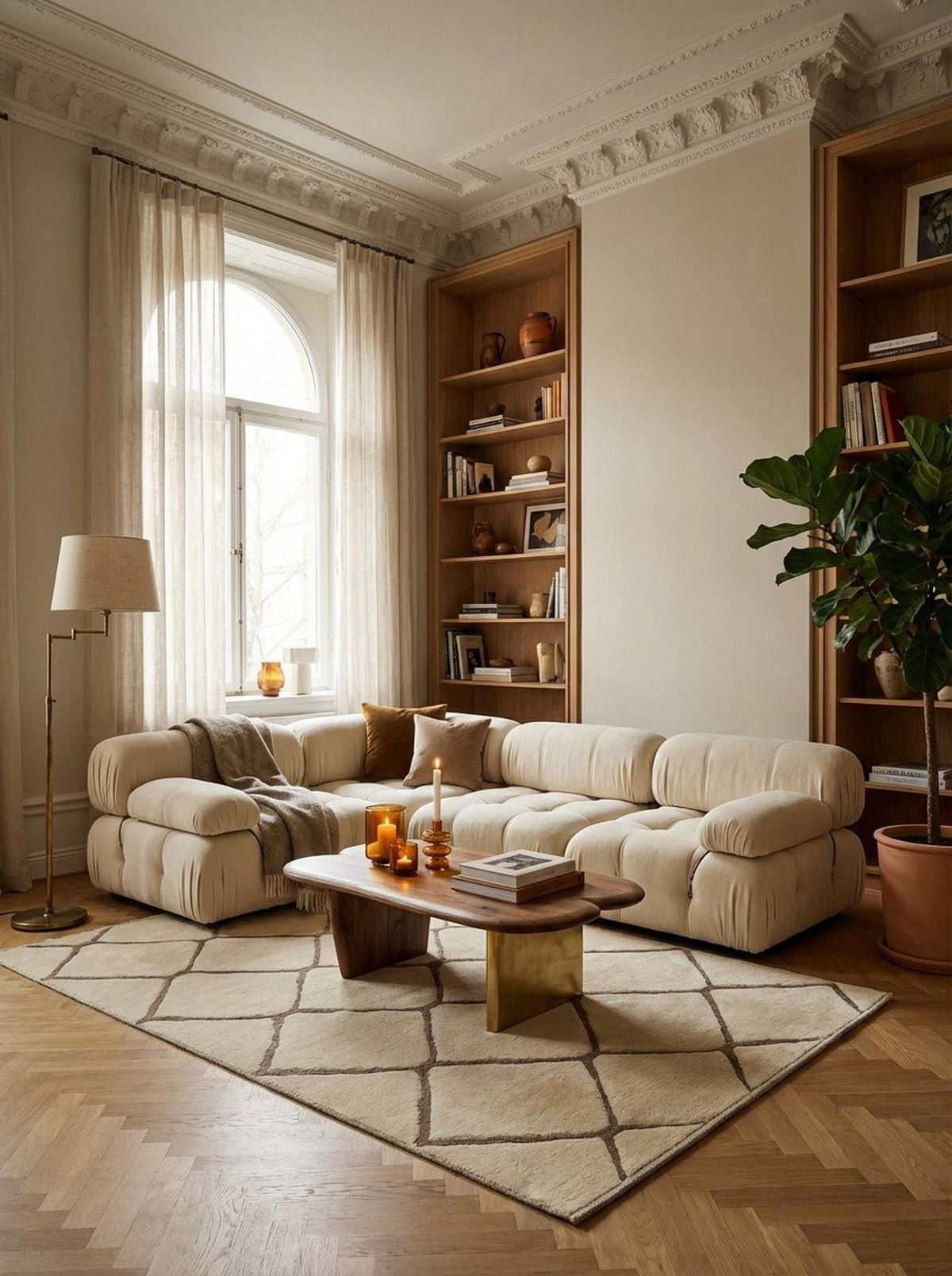 TEPPICH Gabbeh Beige 190/148 cm Schurwolle - Beige, Textil (148/190cm) - Looma
