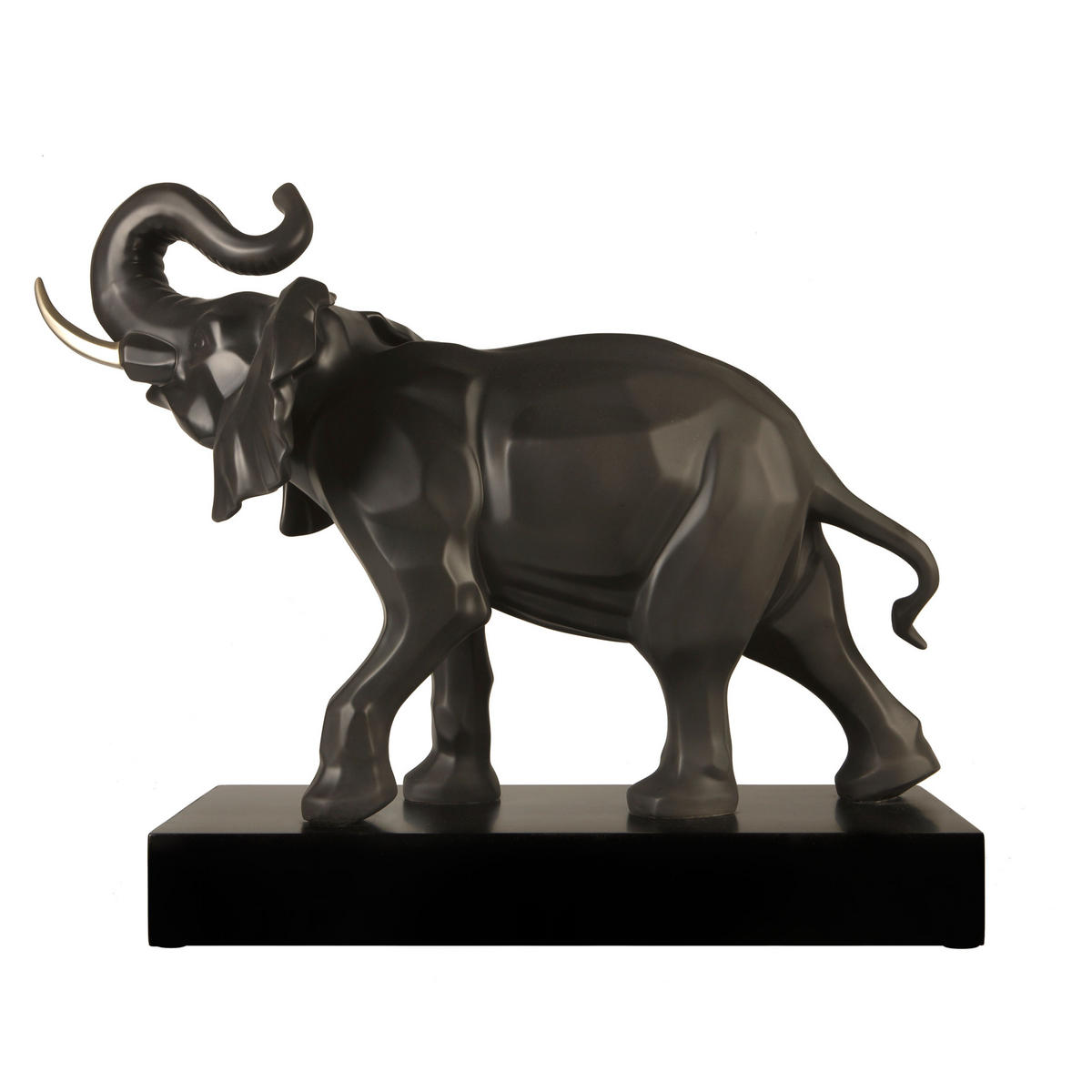 DEKOOBJEKT Studio 8 - Elefant, Biskuit-Porzellan, Schwarz, 43 cm - Schwarz, Keramik (25/43/57cm) - Goebel