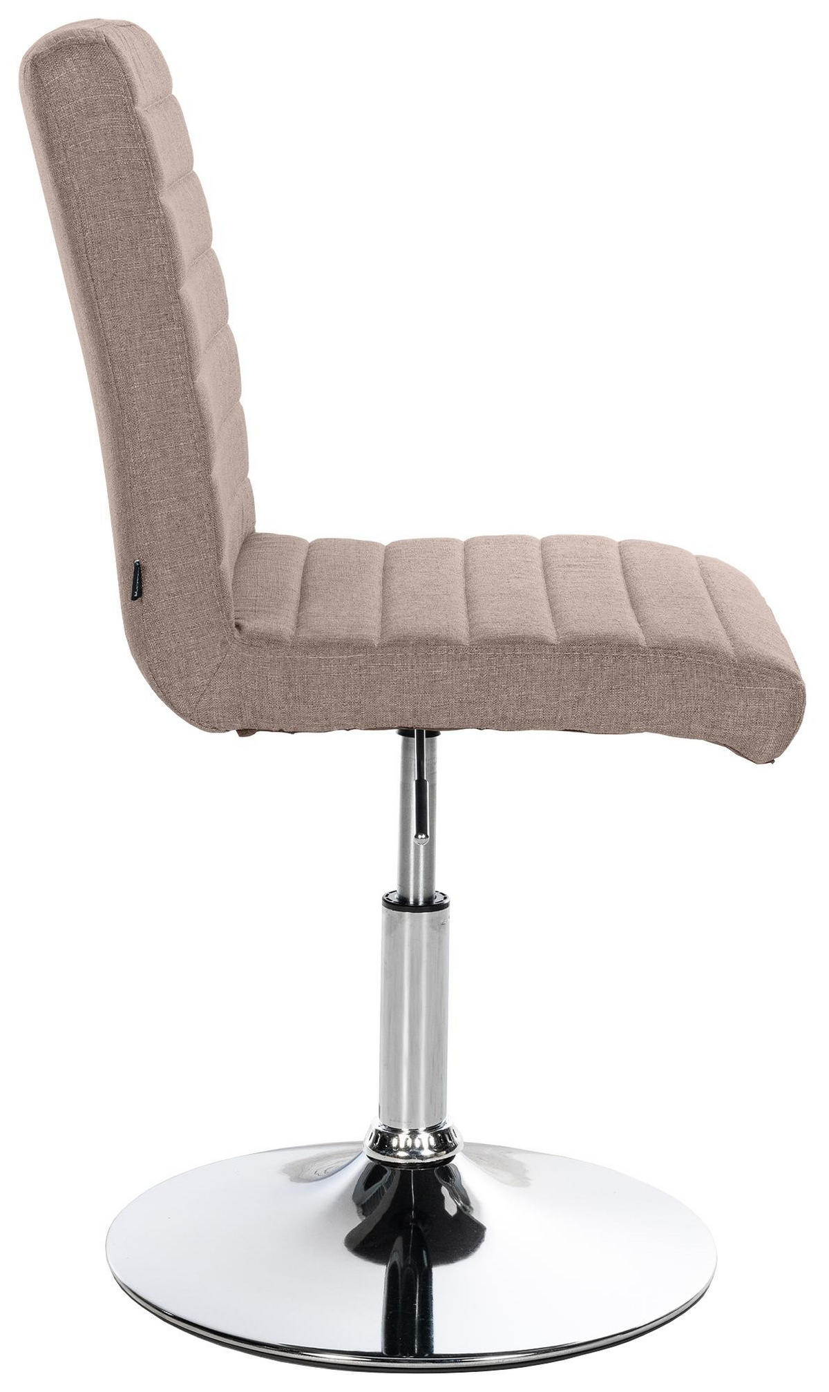 DREHSTUHL 2er Set Stoff taupe - Taupe/Chromfarben, Textil/Metall (44/81/60cm) - CLP
