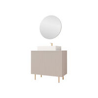 BADMÖBEL-SET Nubia I - Kaschmir/Goldfarben, Holzwerkstoff/Metall (87/79/45cm) - MIRJAN24