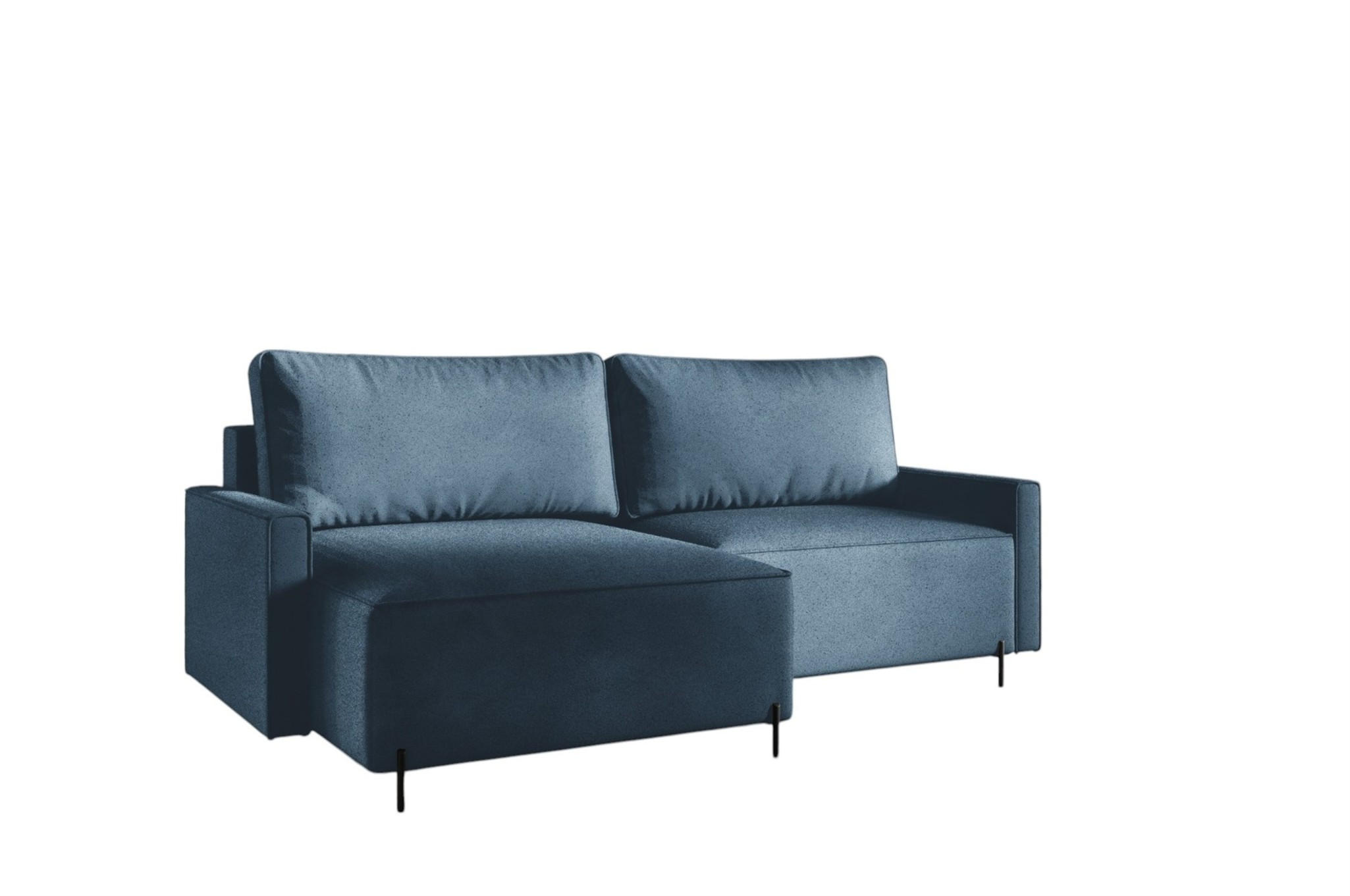 ECKSOFA Braga Mit Schlaffunktion - Blau, Holzwerkstoff/Textil (229/148cm) - Fun Möbel