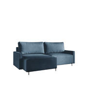 ECKSOFA Braga Mit Schlaffunktion - Blau, Holzwerkstoff/Textil (229/148cm) - Fun Möbel