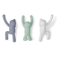 KLEIDERHAKEN Buddy, 3er Set, Pastell - Multicolor, Kunststoff (18.11/7.95/19.38cm) - Umbra