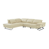 ECKSOFA Relaxsofa elektrisch - Ecke links - Rindsleder - Beige - PUNO II - Beige, Leder (299/239cm) - Vente-Unique
