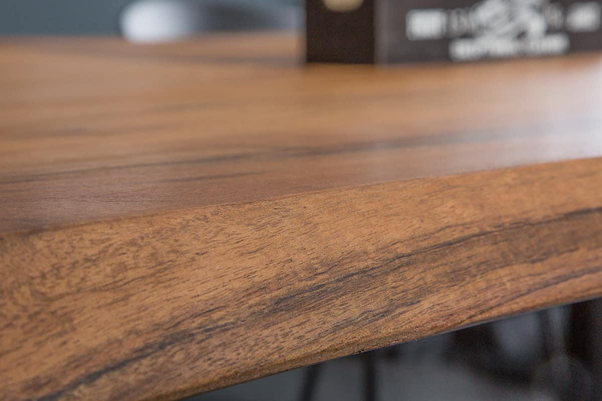 ESSTISCH MAMMUT Akazie 160cm - Schwarz/Braun, Holz/Metall (90/160/76cm) - riess-ambiente