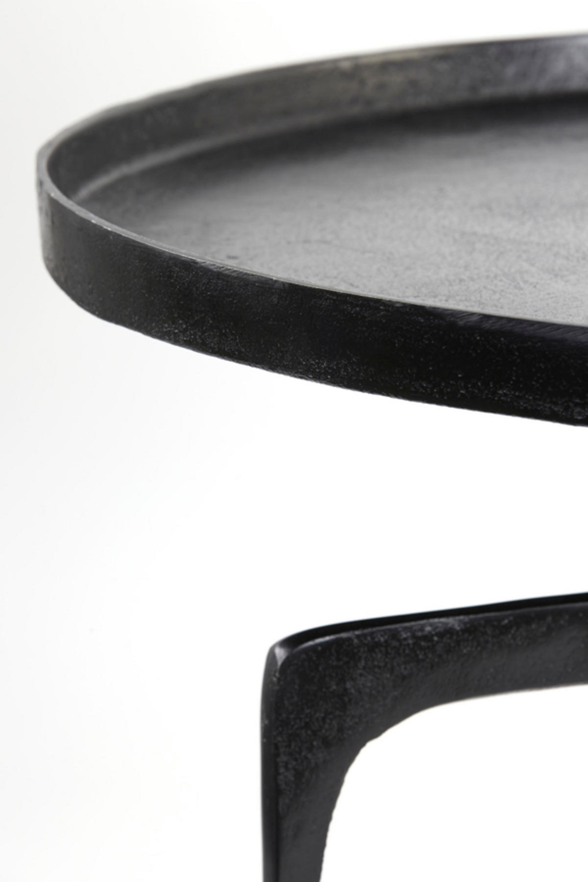 COUCHTISCH Pano Bronze Ø75/44 cm 2er-Set - Schwarz, Metall (75/75/44cm) - Light & Living