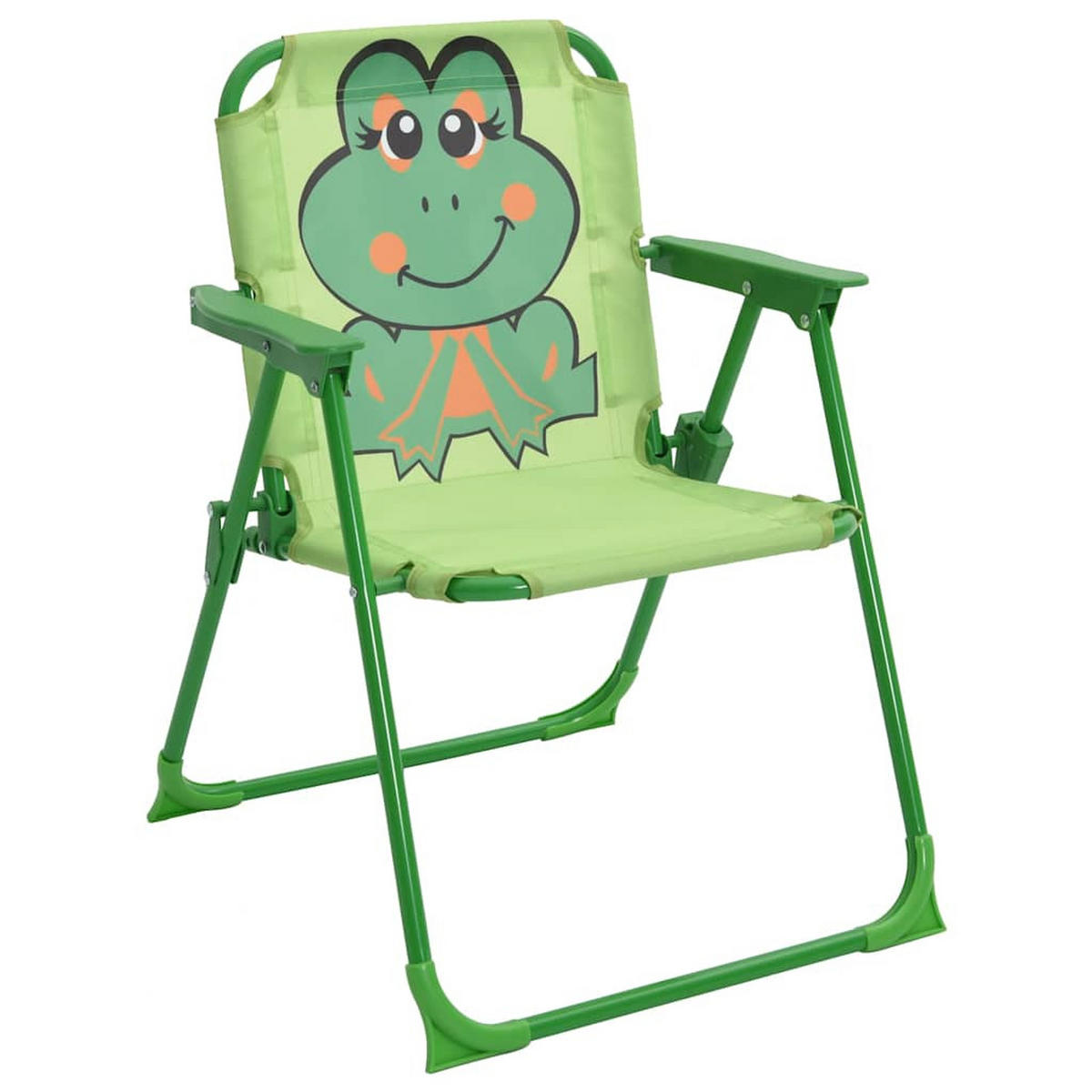 GARTEN-BISTRO-SET für Kinder 3-teilig Mit Sonnenschirm Grün - Grün, Metall - vidaXL