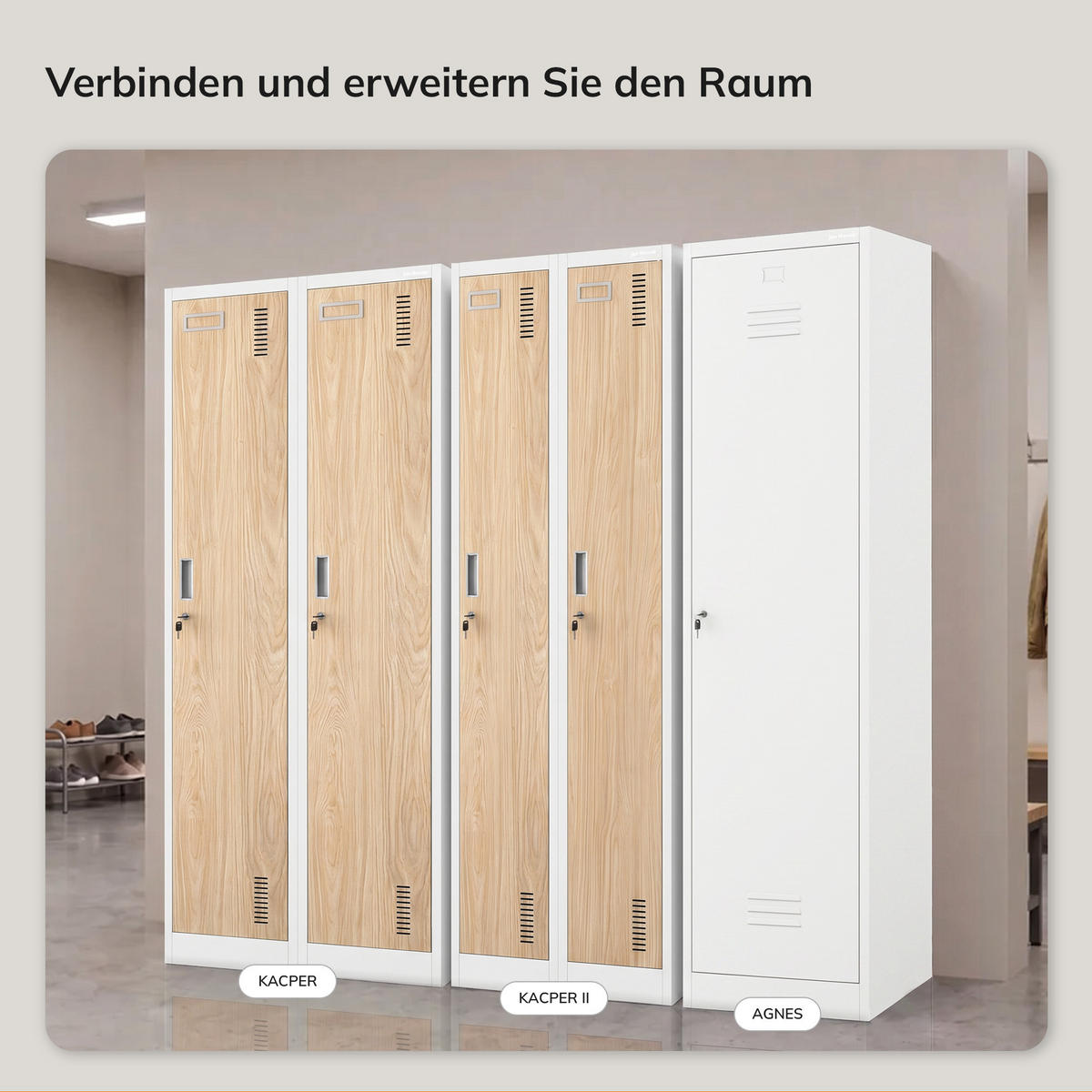 ZWEIFACH-PUTZSCHRANK KACPER II 180x60x50 cm - Weiß/Sonoma Eiche, Metall (60/180/50cm) - Jan Nowak