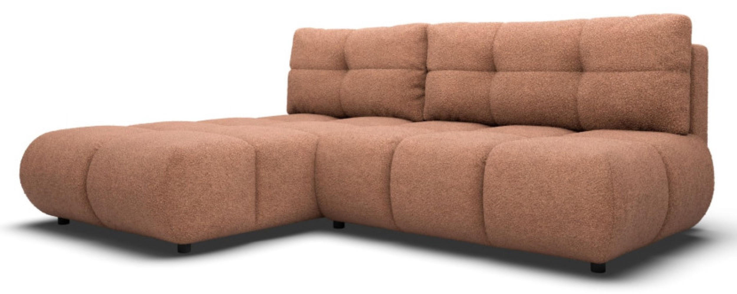 ECKSOFA Ceglasty MILA Ausziehbar Ohne Armlehnen Links - Orange, Textil (230/177cm) - Sepro Meble