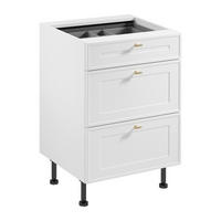 UNTERSCHRANK D60S3 AX – Sorento Weiß – Weiß - Weiß, Holzwerkstoff (60/87/52cm) - ROYAL24_MARKT