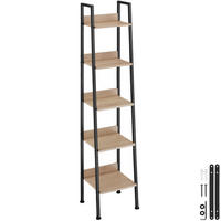 LEITERREGAL Folkestone,inklusive Kippschutz, 35,5 x 31,5 x 170,5 cm,Industrial Holz hell, Eiche Sonoma - Naturfarben, Holzwerkstoff (31.5/170.5/35.5cm) - tectake
