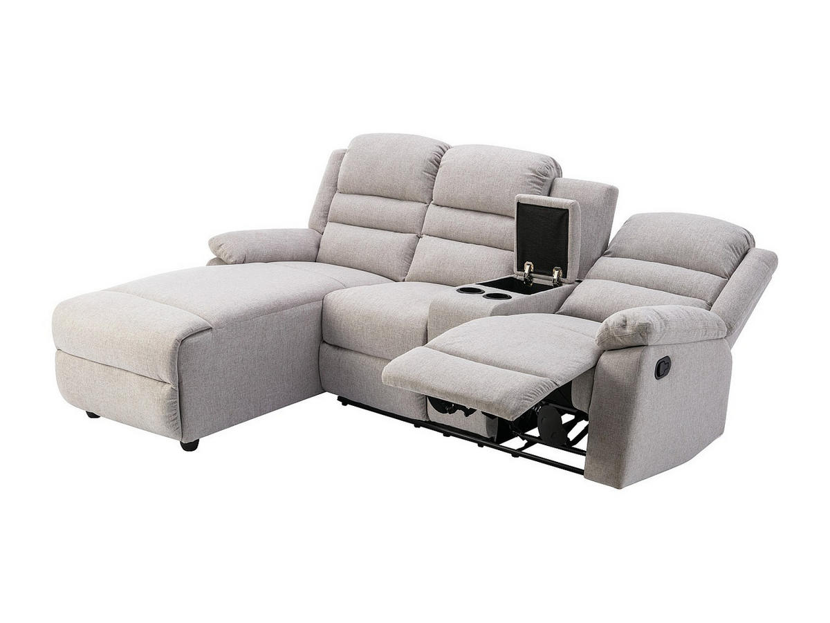 RELAXSOFA - 4 Personen - stoff - beige Macedonia - Beige, Textil (231/102/172cm) - Vente-Unique