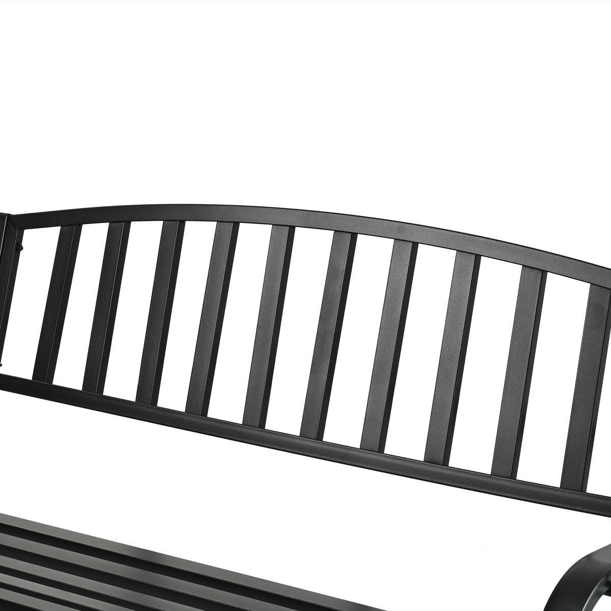 HÄNGEBANK - Schwarz, Metall (133/197/58cm) - Relaxdays