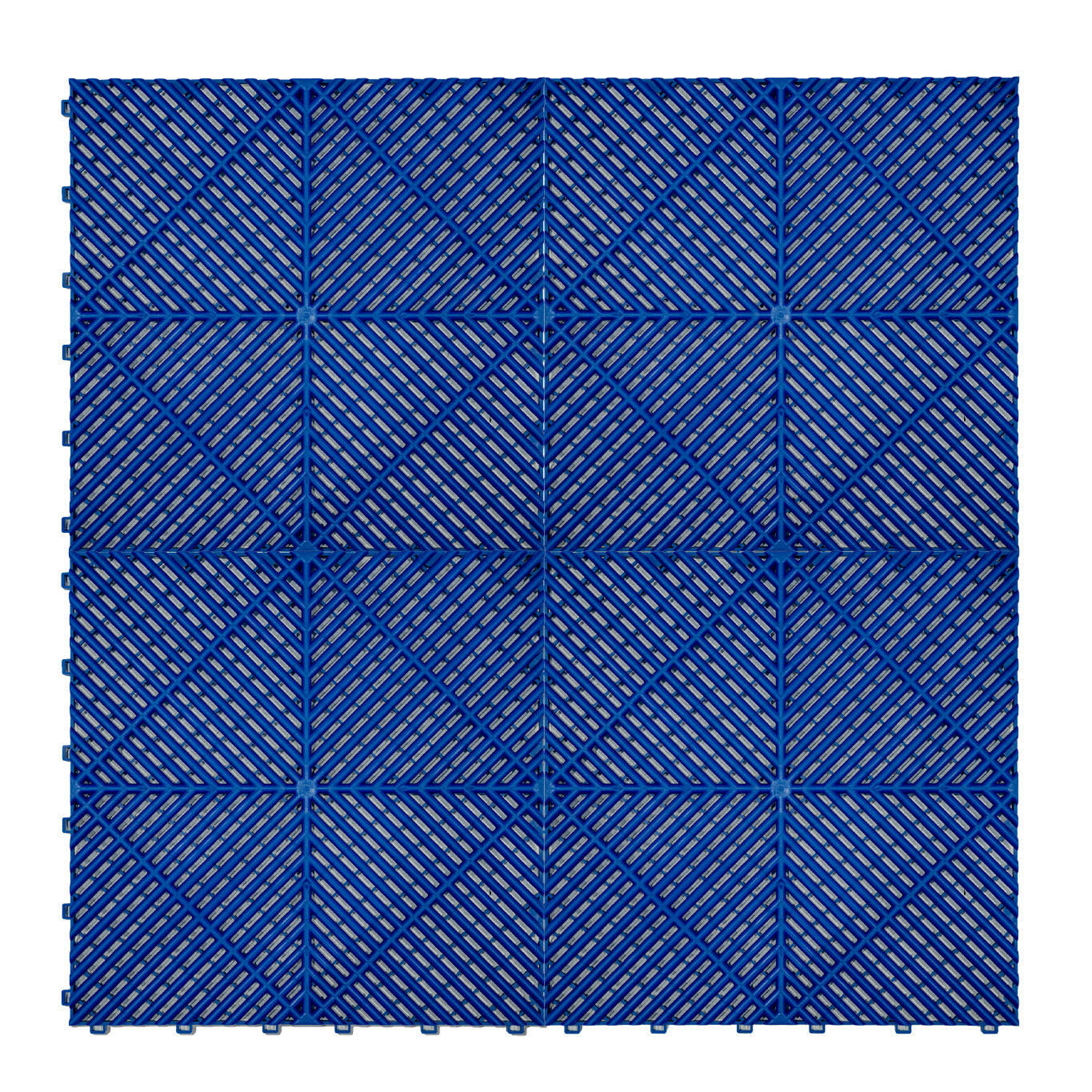 GARAGENBODENFLIESEN Belüftete x 120 mit Kanten – Blau - Blau, Kunststoff (40/1.8/40cm)