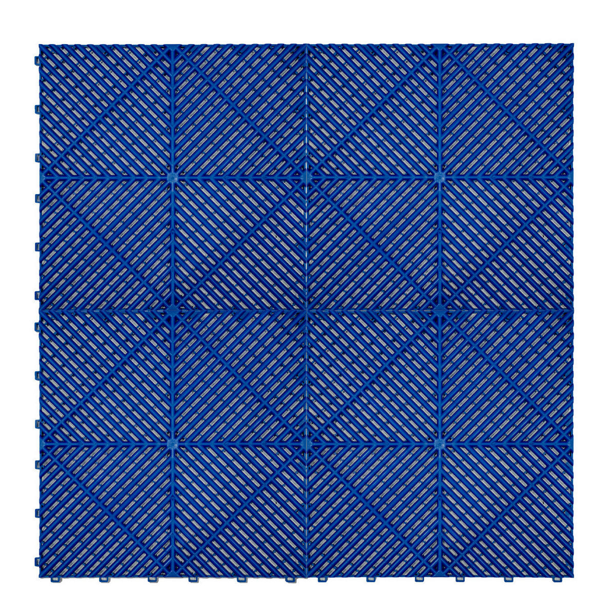 GARAGENBODENFLIESEN Belüftete x 120 mit Kanten – Blau - Blau, Kunststoff (40/1.8/40cm)