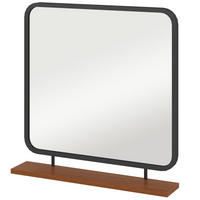 WANDSPIEGEL 55 x 55,5 cm, Schwarz - Schwarz, Glas (55/55.5/10cm) - HOMCOM