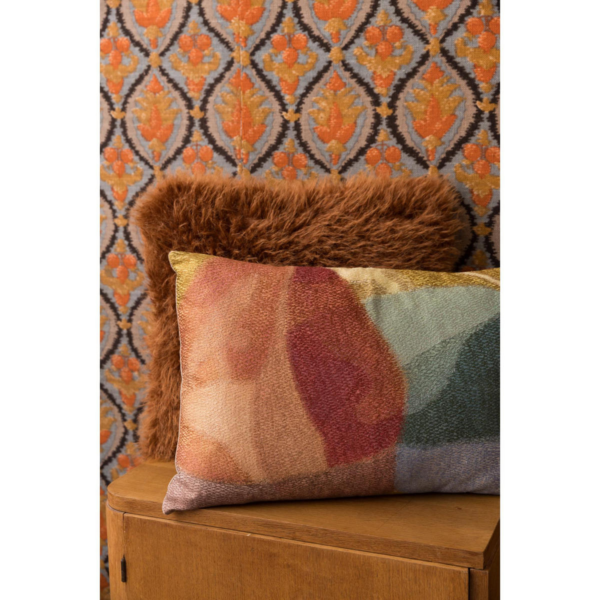 KISSEN Betani rost 45 x 45 cm - Rot, Textil (45/45cm) - Vivaraise
