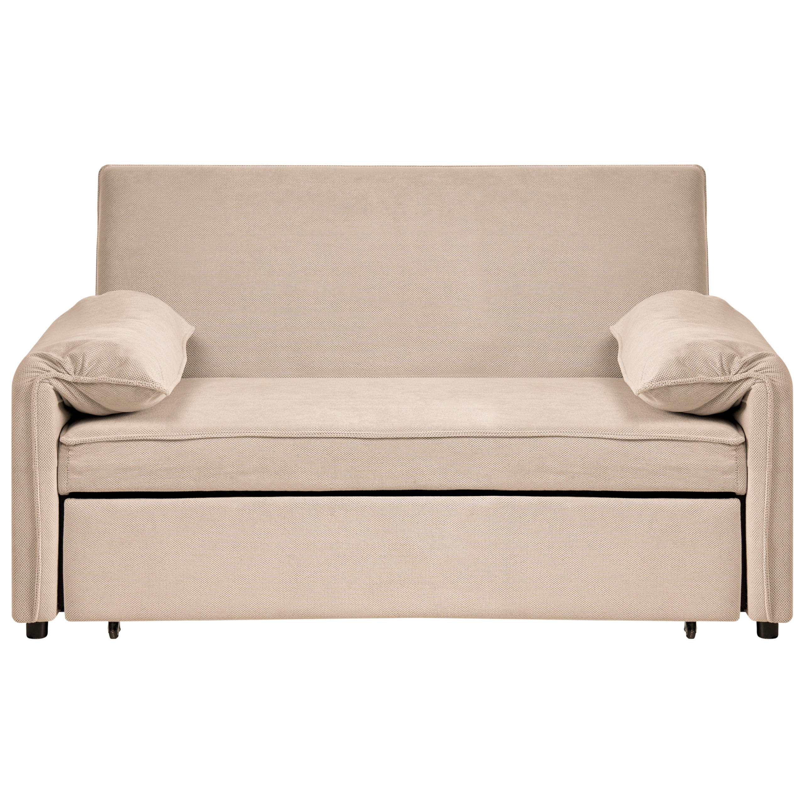Beliani Schlafsofa Hellbraun, Braun 160x92x84 cm