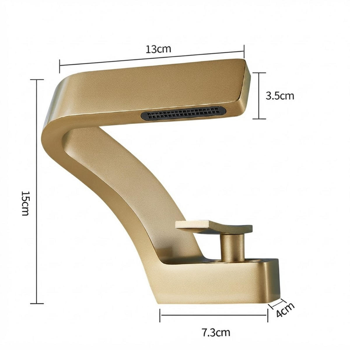 BADEZIMMERARMATUR, 15 x 13cm, gold - Goldfarben, Metall (25/10/20cm) - Vallsero