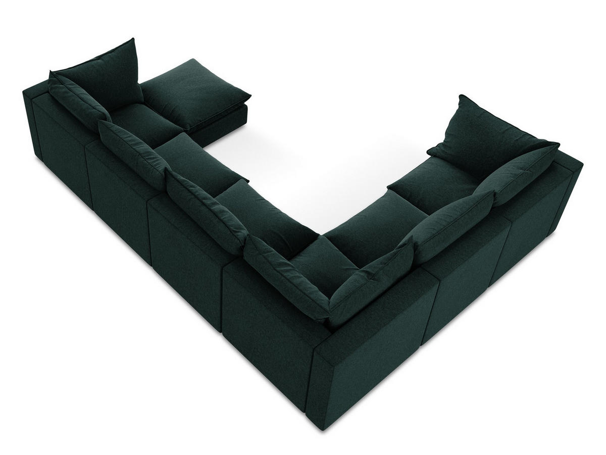 SOFAELEMENT Strukturstoff Grau - Hellgrau/Schwarz, Holzwerkstoff/Kunststoff (75/77/90cm) - LaMiaSofa