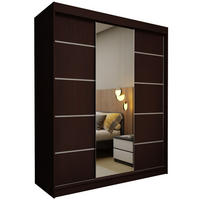 SCHWEBETÜRENSCHRANK MIRELLA 180/216/61 cm 3-türig mit Spiegel Wengefarben - Wengefarben, Holzwerkstoff (180/216/61cm) - MASSENO