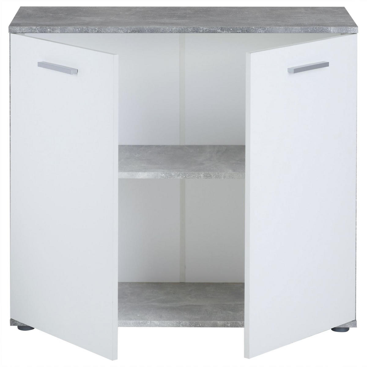 KOMMODE CHICAGO - Weiß/Grau, Holzwerkstoff (91/82/40cm) - CARO-Möbel