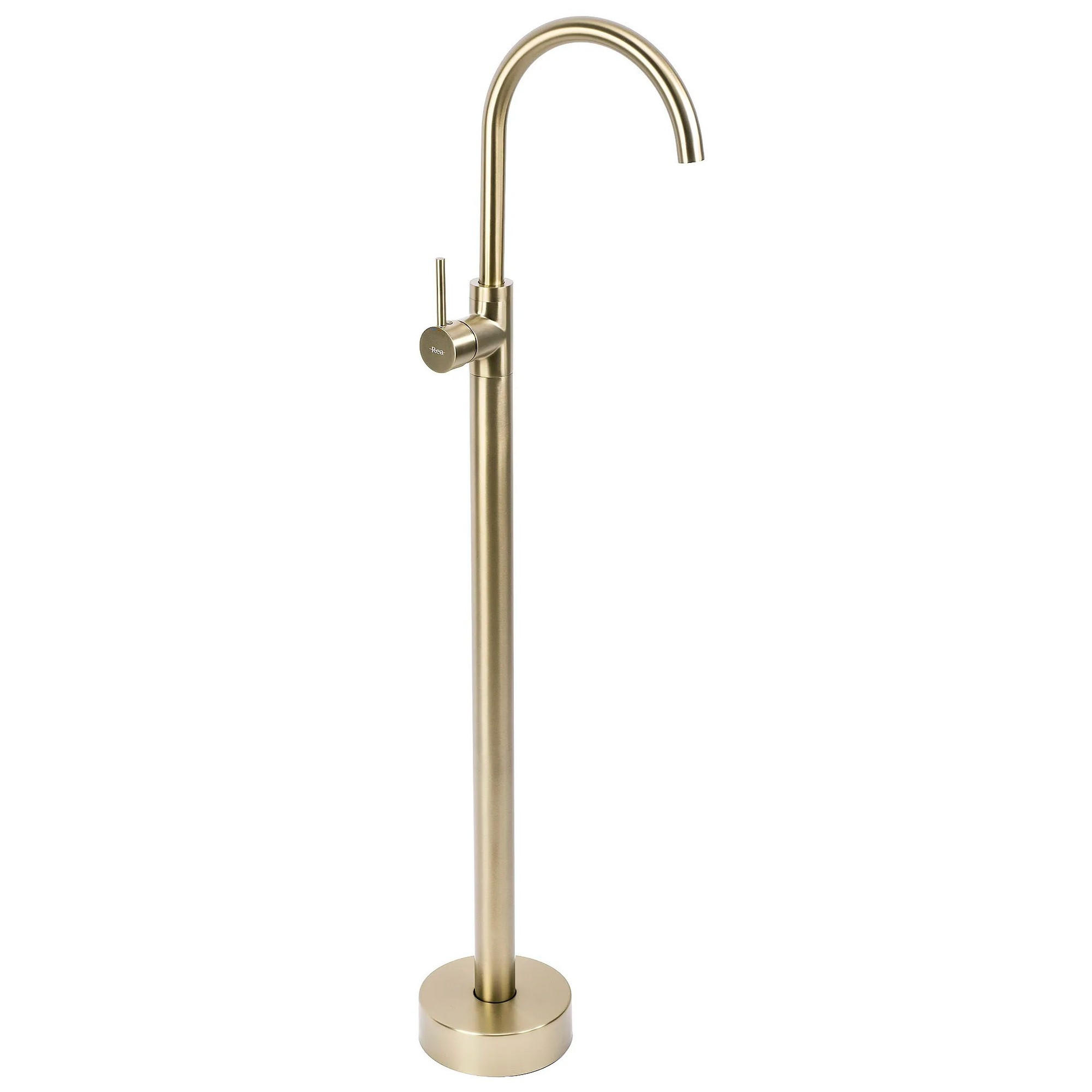 WASCHBECKENARMATUR Freistehend Rea Lungo Brush Gold - Goldfarben, Metall (20/107.5/96cm) - REA