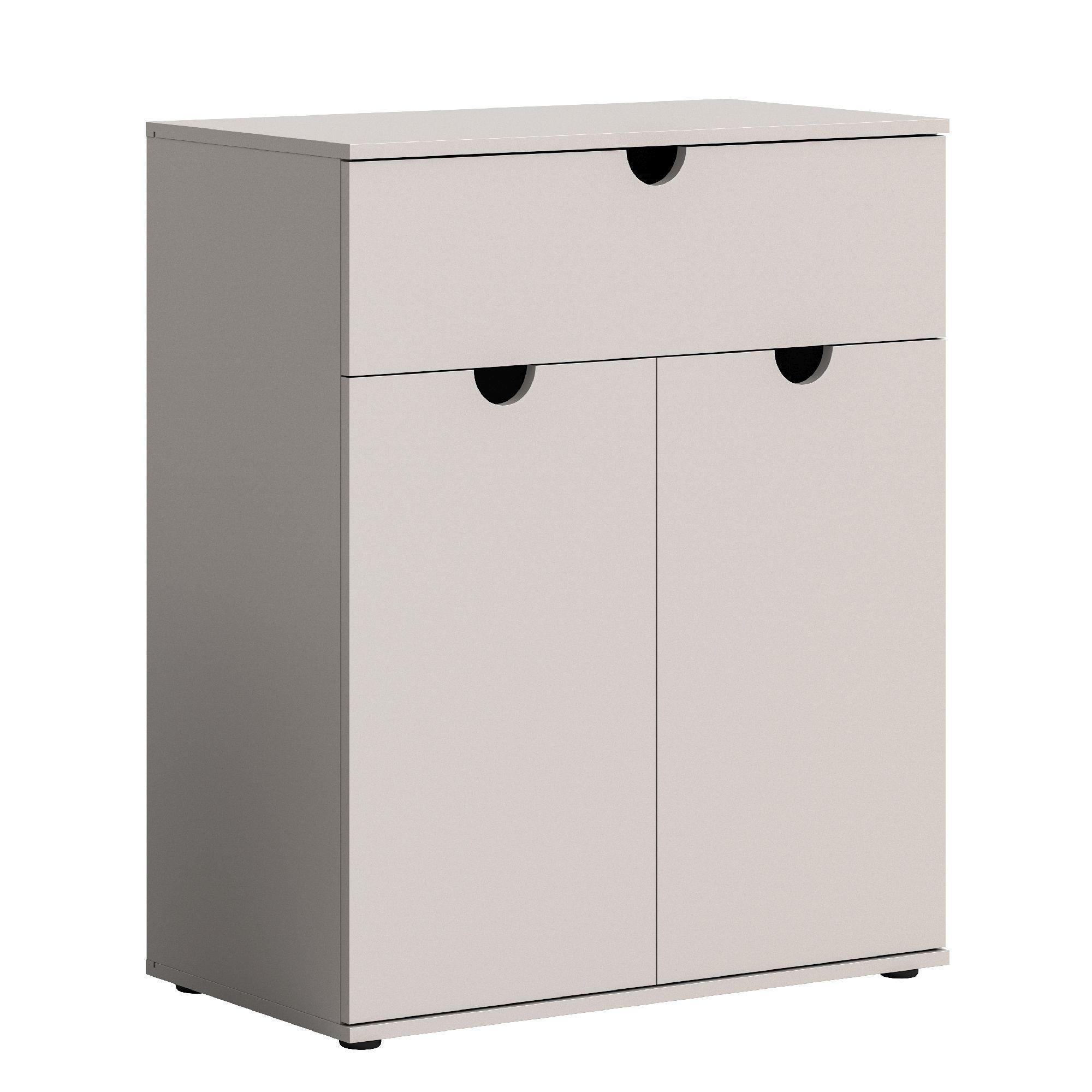 SCHUHSCHRANK Evora 40/80/95 cm - Grau, Holzwerkstoff (80/95/40cm) - Xonox