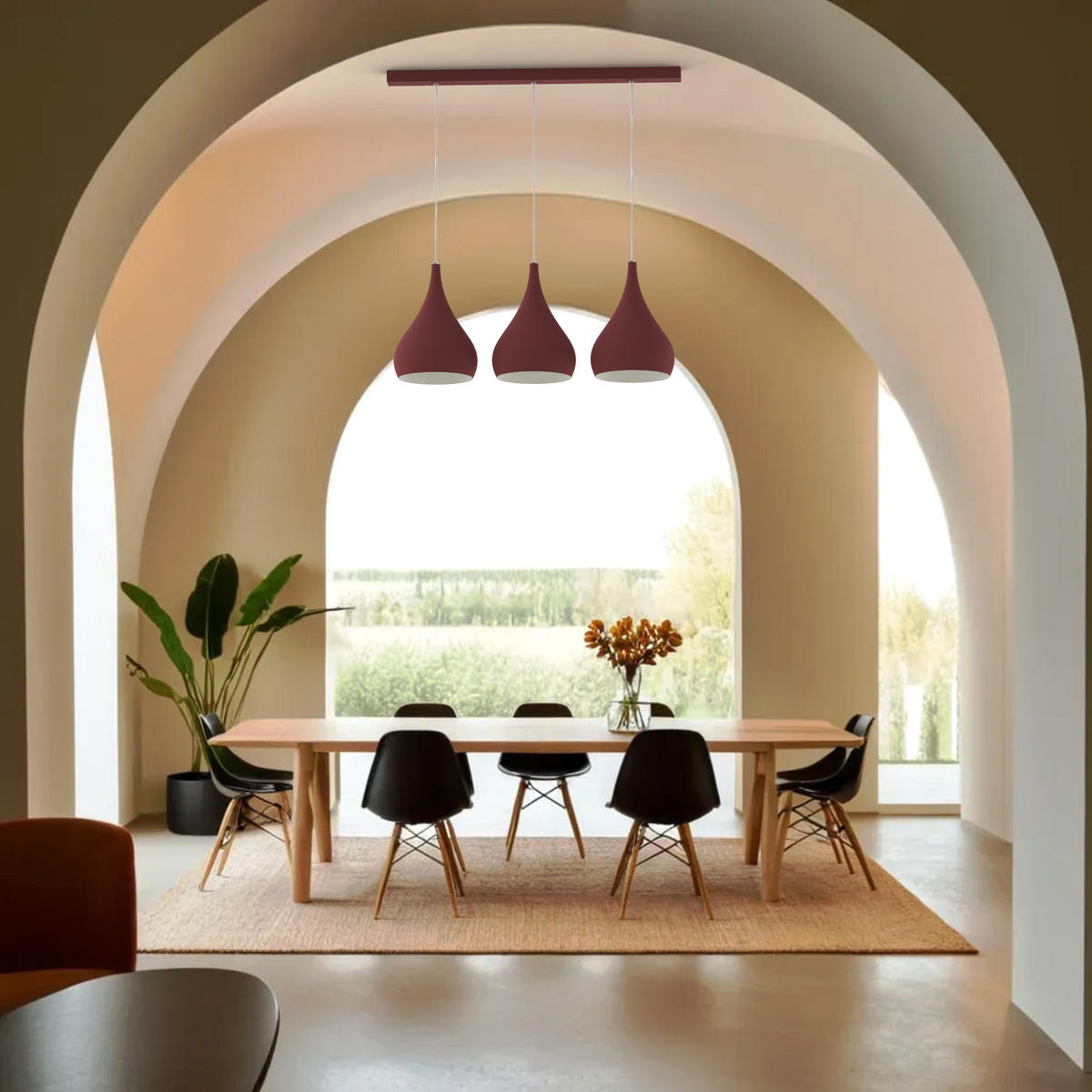 HÄNGELEUCHTE - Samtahornfarben, Metall (55/25/55cm) - Lumicom