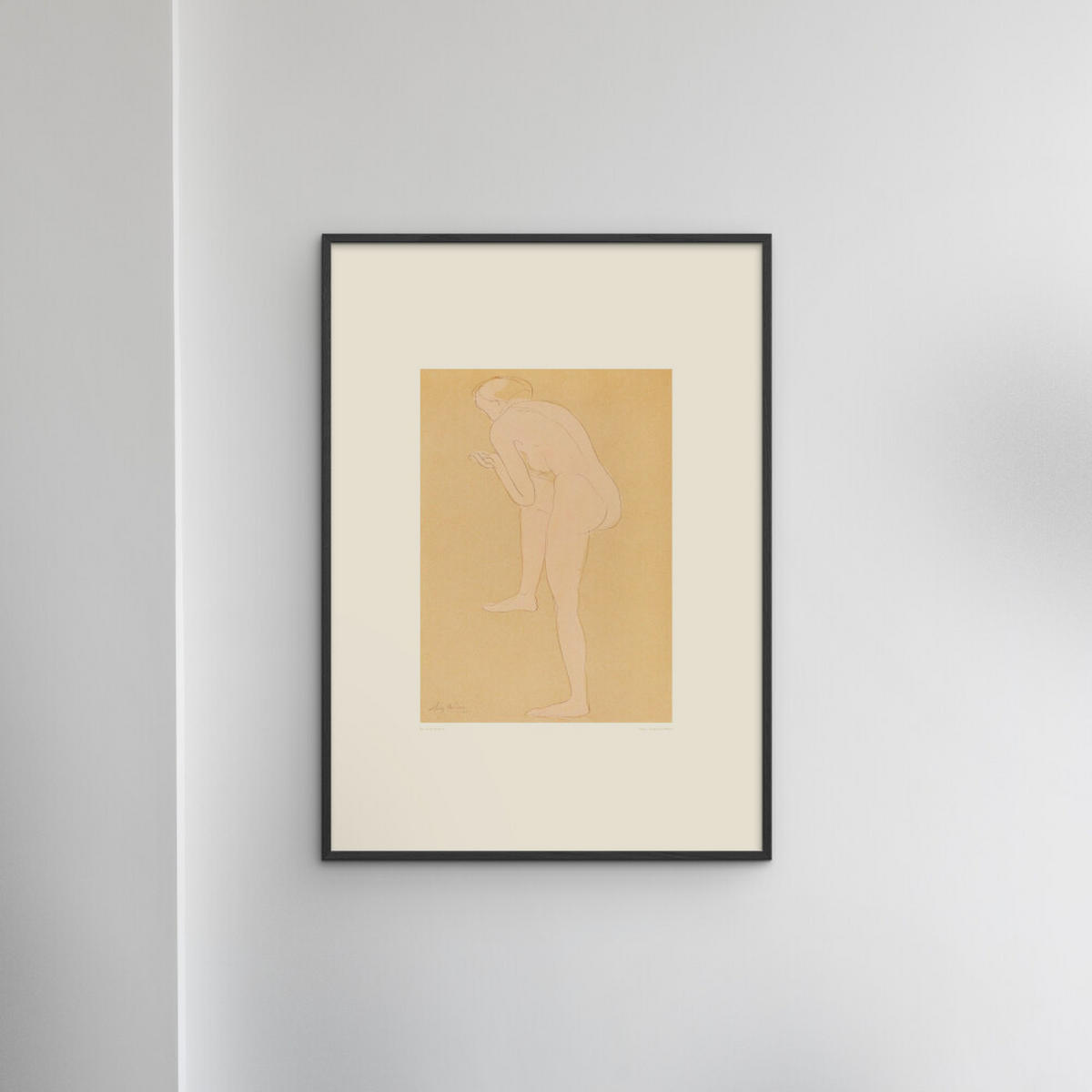 POSTER mit Rahmen Arch Atelier - Auguste Rodin - Schwarz/Orange, Holz/Papier (50/70cm) - Poster&Frame