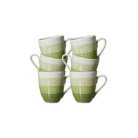 KAFFEEBECHER Trio Grün 320 ml 6er Set - Grün, Keramik (0.32L) - Ritzenhoff Breker