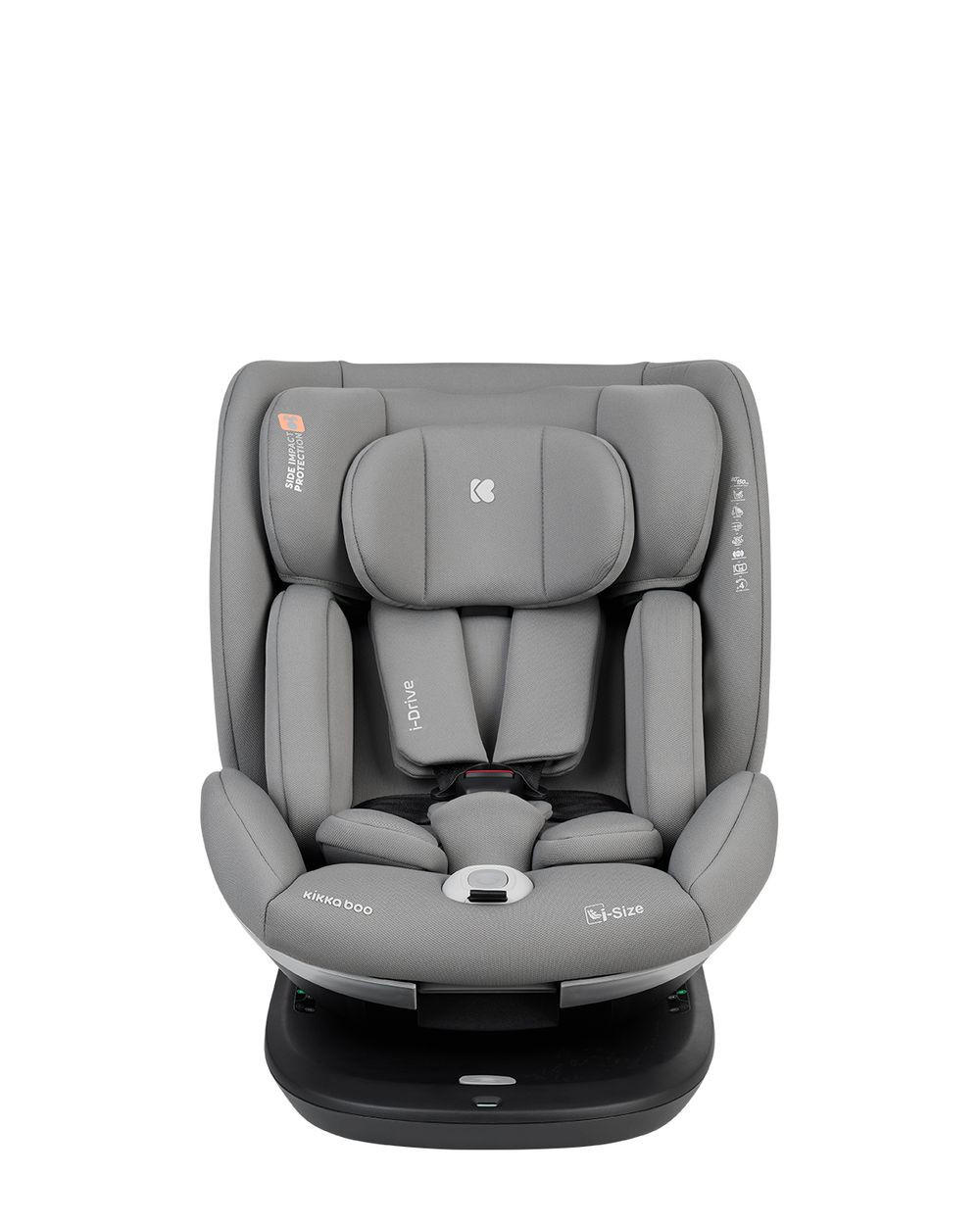 KINDERSITZ i-Drive i-Size hellgrau (40-150cm) Isofix Top Tether, Kopfstütze, SPS - Hellgrau, Kunststoff (44/60/50cm) - Kikka boo