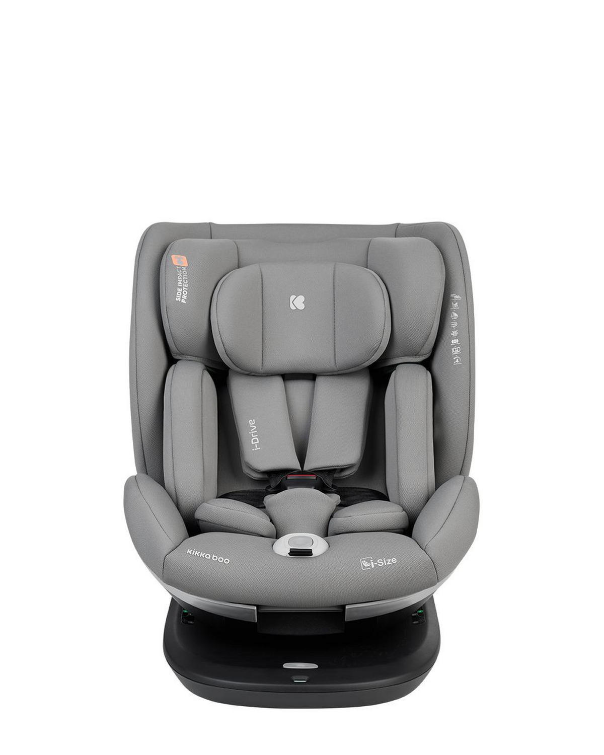 KINDERSITZ i-Drive i-Size hellgrau (40-150cm) Isofix Top Tether, Kopfstütze, SPS - Hellgrau, Kunststoff (44/60/50cm) - Kikka boo