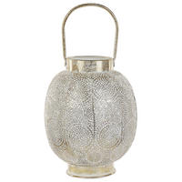 FELINAR metal 30 cm auriu Lantau - alb/auriu, metal (25/30/25cm) - Beliani