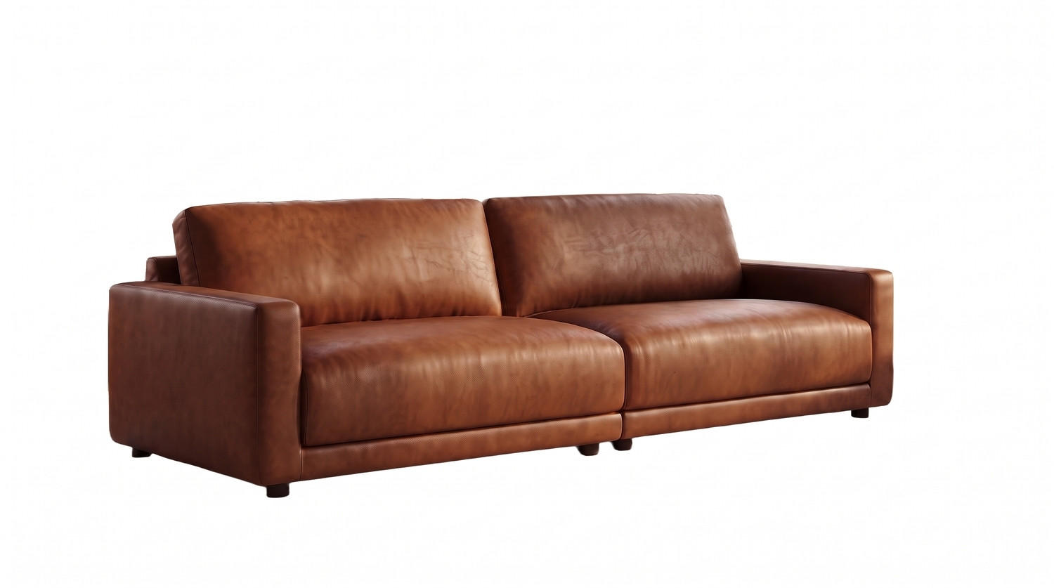 SOFA MARLIN Braun Lederfaserstoff - Dunkelbraun/Schwarz, Leder/Kunststoff (262/80/100cm) - KAWOLA