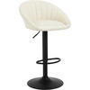 BARHOCKER Kunstleder, Metall, Beige - Beige/Schwarz, Kunststoff/Metall (53/83/45cm) - Woltu